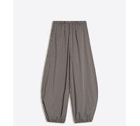 Bershka Tall - Pantaloni in popeline kaki stile bloomer-Verde L