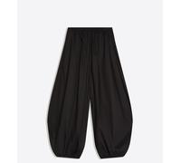 Bershka Tall - Pantaloni in popeline neri stile bloomer-Nero XL