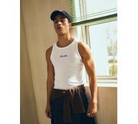 Bershka - Top a canotta bianco con stampa M