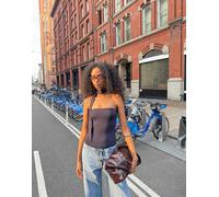 Bershka - Top a fascia blu navy stile sciarpa L