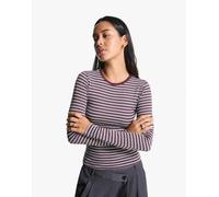 Bershka - Top a maniche lunghe bordeaux-Rosso XS