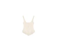 Bershka Top bianco lana Donna - Abbigliamento - Maglie e top - Top - Top eleganti Bershka L