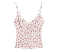 Bershka Top crema / camoscio / lime / rosso acceso Donna Bershka M