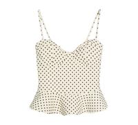 Bershka Top écru / marrone scuro Donna - Abbigliamento - Maglie e top - Top - Top con spalline Bershka S