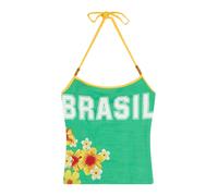 Bershka Top giallo / verde / rosso / bianco Donna - PROMO - Maglie e top - Top - Crop top Bershka M