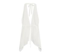 Bershka - Top allacciato al collo bianco L