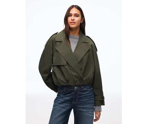 Bershka - Trench corto a palloncino kaki-Verde 2XS