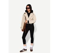 Bershka - Trench corto beige-Marrone L