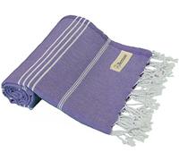 Bersuse 100% Cotone - Anatolia - Asciugamano Turco Telo Mare - Viola Scuro