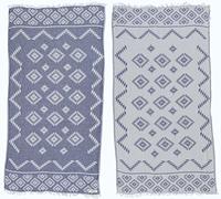 Bersuse 100% Cotone - Teotihuacan - Asciugamano Turco Fouta Telo Mare e Bagno -Blu Scuro