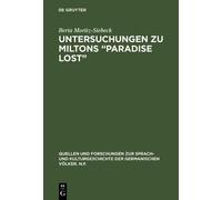 Berta Moritz-Siebec Untersuchungen Zu Miltons "Paradise Lost (Copertina rigida)