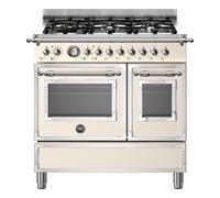 Cucina Libera Installazione 90 cm Bertazzoni Piano a Gas 6 Fuochi Doppio Forno Elettrico Serie Heritage Avorio HER96L2EAVT#CONSEGNA IN 3 SETTIMANE##CONSEGNA IN 3 SETTIMANE#