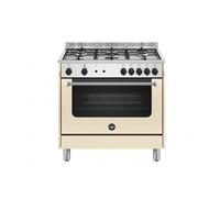 LA GERMANIA AMN965GCRV/24 CUCINA 90X60CM 5 FUOCHI FORNO A GAS CREMA CL.A+ [EEK: A]