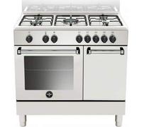 Cucina Gas Bertazzoni La Germania AMN9P5EBV 5 Fornelli con Forno Elettrico da 90 cm Bianco
