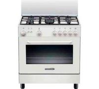 La Germania Cucina a Gas 5 Fuochi con Forno a Gas con Grill Larghezza 80 cm Profondità 50 cm colore Bianco - S85 C 21 W Stile (Coperchio non Incluso)