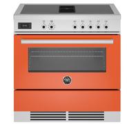 Bertazzoni proch94i1eart Air-Tec cucina induzione da appoggio con cappa integrata 90 cm arancione