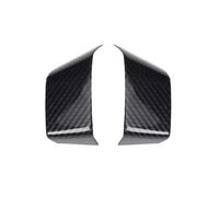 BERTGDA 2 pezzi Copertura del pannello del volante dell'auto Decorazione di rifinitura, adatta for Nissan, Tiida RHD 2005-2010 Fibra di carbonio V Adesivi per la protezione del volante