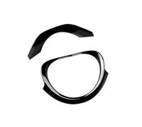 BERTGDA 2 pezzi rivestimento pannello volante, adatto for Vezel, HR-V HRV 2021 2022 interno auto cornice decorazione nera lucida Adesivi per la protezione del volante