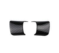 BERTGDA 2 pezzi/set coprivolante for auto, adatto for Ford, Focus 3 MK3 Kuga Escape 2012-2015 C-Max Cmax adesivo con paillettes Adesivi per la protezione del volante(Carbon fiber)