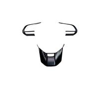 BERTGDA 3 pezzi Rivestimento del pannello del volante dell'auto, adatto for Toyota, Veloz Avanza Perodua, Alza 2022-2023 Adesivo con cornice nera lucida Adesivi per la protezione del volante