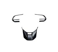 BERTGDA 3 pezzi Rivestimento del pannello del volante dell'auto, adatto for Toyota, Veloz Avanza Perodua, Alza 2022-2023 Adesivo for telaio in fibra di carbonio Adesivi per la protezione del volante