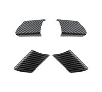 BERTGDA 4 pezzi Copertura del pannello del volante, adatto for Volkswagen, adatto for VW, adatto for POLO, FOX 2003-2007 Adesivi per la protezione del volante(Carbon black)