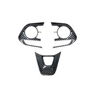 BERTGDA Adesivo for rivestimento pulsanti volante auto, adatto for Toyota, RAV4 XA50 Corolla E210 Hybrid 2019-2024 Accessori Adesivi per la protezione del volante(Carbon fiber)