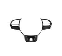 BERTGDA Copertura decorativa del pannello dei pulsanti del volante dell'auto, adatta for MG, ZS HS 2024, accessori interni in fibra di carbonio Adesivi per la protezione del volante