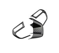 BERTGDA Copertura decorativa for volante, adatta for Jeep, Renegade 2015+ Compass 2017+ Adesivi per la protezione del volante(Carbon fiber black)