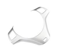 BERTGDA Copertura del pannello del volante dell'auto, adatta for 1 3 Serie E87 E90 E91 E92 E93 2005-2012 Adesivo decorativo for modanatura Adesivi per la protezione del volante(Silver)