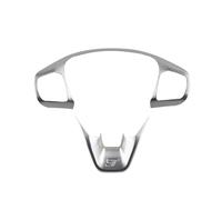 BERTGDA Copertura pannello volante, adatta for Ford, Fiesta MK8 2017-2021 Focus MK4 2019-2023 Adesivi per la protezione del volante(Chrome Silver)