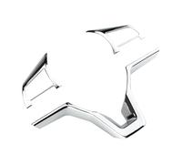 BERTGDA Copertura pulsante, adatta for Nissan, Xtrail T32 Rogue Note Qashqai J11 Versa Juke Micra Kicks Leaf Sentra 2017-2022 Adesivi per la protezione del volante(ABS Chrome 3Pcs)