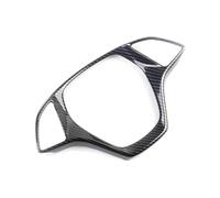 BERTGDA Decorazione del pannello del volante dell'auto, adatta for Chevrolet, Corvette C7 2014-2019 Adesivo for modanatura di rivestimento in fibra di carbonio Adesivi per la protezione del volante