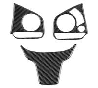 BERTGDA Decorazione for rivestimento volante da 3 pezzi, adatta for Civic, pannello interruttore pulsante auto 2016-2019 Adesivi per la protezione del volante