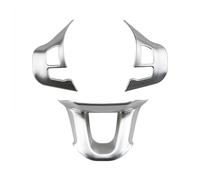 BERTGDA Decorazione for volante auto, adatta for Peugeot, 208 GTI 2008 308 2014-2017 Accessori Trim Cover Sticker Adesivi per la protezione del volante(Matte silver)