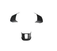 BERTGDA Pannello di rivestimento dell'interruttore del volante da 3 pezzi, adatto for Golf, 6 MK6 2008-2012 Accessori decorativi in fibra di carbonio Adesivi per la protezione del volante