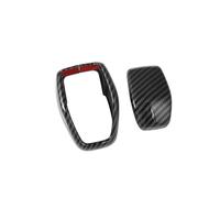 BERTGDA Pomello del cambio, adatto for Toyota, RAV4 XA50 2019-2024 RAV 4 Hybrid Car Console centrale Accessori for la copertura della testa Copri pomello del cambio(Carbon Fiber)