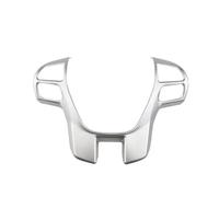 BERTGDA Rivestimento coprivolante, adatto for Ford Everest Ranger 2015-2022 ABS stile interno auto pulsante pannello telaio adesivo decorazione Adesivi per la protezione del volante(Silver)