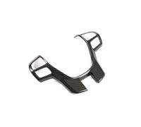 BERTGDA Rivestimento coprivolante, adatto for Ford Everest Ranger 2015-2022 ABS stile interno auto pulsante pannello telaio adesivo decorazione Adesivi per la protezione del volante(Carbon)