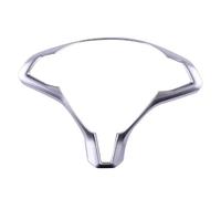 BERTGDA Rivestimento del pannello del volante, adatto for modello X e modello S 2016-2021, decorazione del telaio interno dell'auto Adesivi per la protezione del volante(Silver)