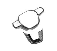 BERTGDA Rivestimento del telaio del pannello del volante decorativo, adatto for l'11a generazione Civic 2022, accessori adesivi in fibra di carbonio V Adesivi per la protezione del volante