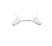 BERTGDA Rivestimento del telaio del volante, adatto for ML, GL GLS W166 W204 W212 W463 Adesivo for pannello centrale interno auto nero argento Adesivi per la protezione del volante(Silver)
