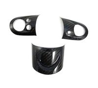 BERTGDA Rivestimento del volante, adatto for Mini, COOPER R55 R56 R60 S Coprivolante in carbonio Copri pannello strumenti modanatura Adesivi per la protezione del volante