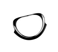 BERTGDA Rivestimento del volante, adatto for Vezel, HR-V HRV 2021 2022, cornice decorativa for interni auto, pannello di copertura ad anello nero brillante Adesivi per la protezione del volante