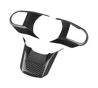 BERTGDA Rivestimento del volante da 3 pezzi, adatto for Mini, Cooper F55 F56 F57 2021 2022 Rivestimento del pannello del volante dell'auto Adesivi per la protezione del volante