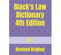 Berthryte Publication Black's Law Dictionary 4th Edition (Tascabile)