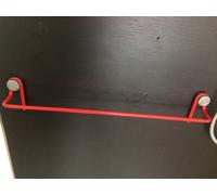 BERTOCCI 7012 PORTA SALVIETTE LINEA SEGNO Cm 60 P.Cm.8 IN OTTONE COLORE ROSSO