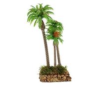 Bertoni 3 Palme per Presepe su Base | Palme Decorative per Paesaggio Natalizio | Legno e Plastica Multicolore | Altezza 24 cm | Prodotto Italiano
