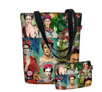 Bertoni Borsa A Tracolla Per Cosmetici Set Di 2 Borse Organizer Shopper Codura Con Cerniera Lampo Sunny Solo Modern Frida