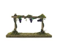 Bertoni Filare di Vigna con Uva Nera per Presepe | Prodotto Italiano | 15x4x8 cm